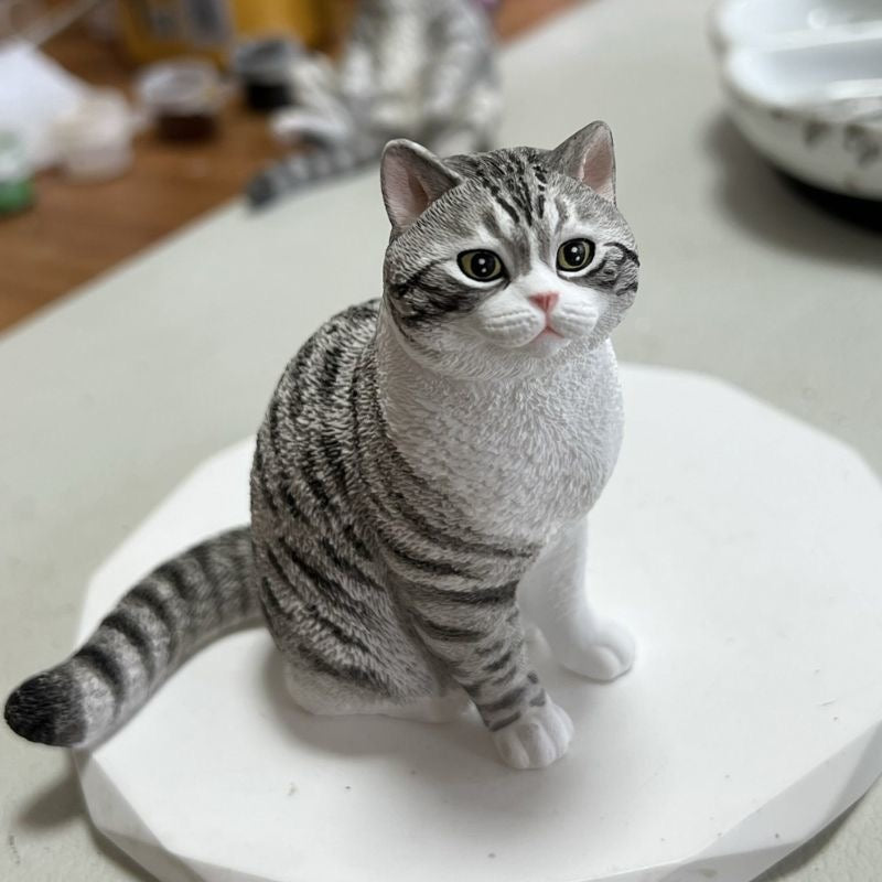 Custom Hand-Painted Pet Plaster Full-Body Sculpture