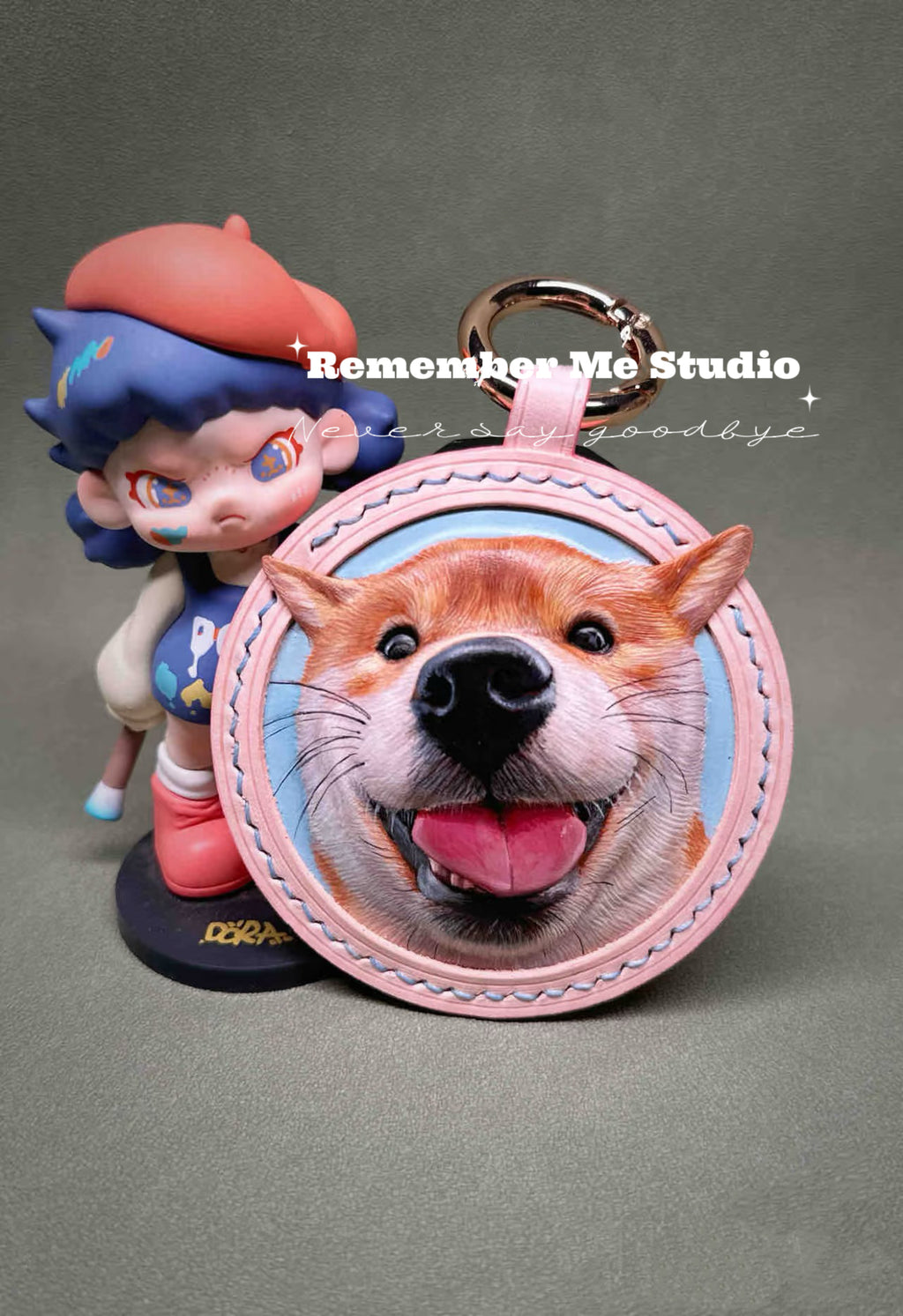 Master-Crafted Custom Pet Portrait Leather Plaque