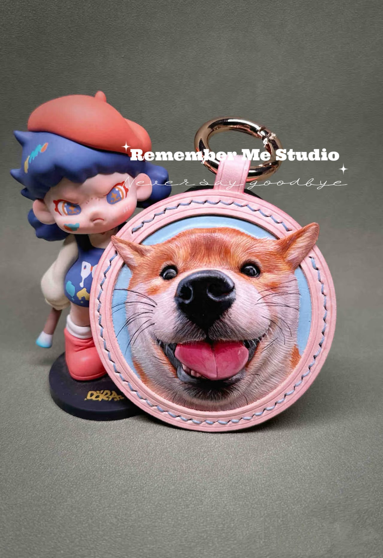 Master-Crafted Custom Pet Portrait Leather Plaque