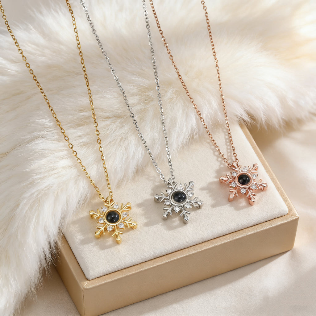 「Snowflake Christmas Miracle 」 Custom Projection Necklace