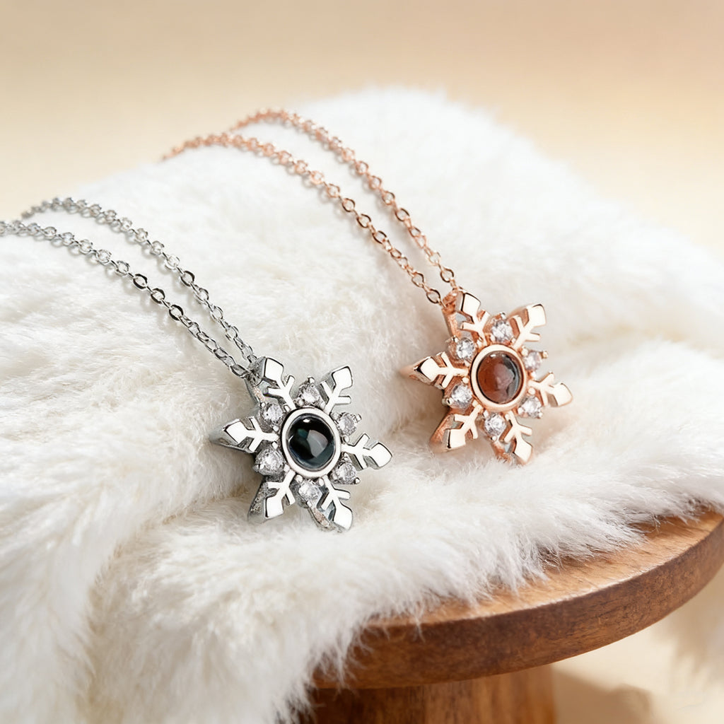 「Snowflake Christmas Miracle 」 Custom Projection Necklace