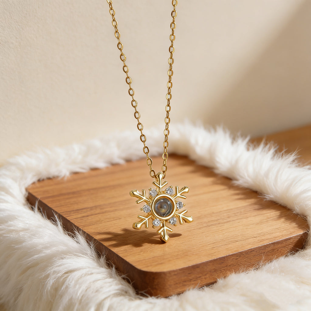 「Snowflake Christmas Miracle 」 Custom Projection Necklace