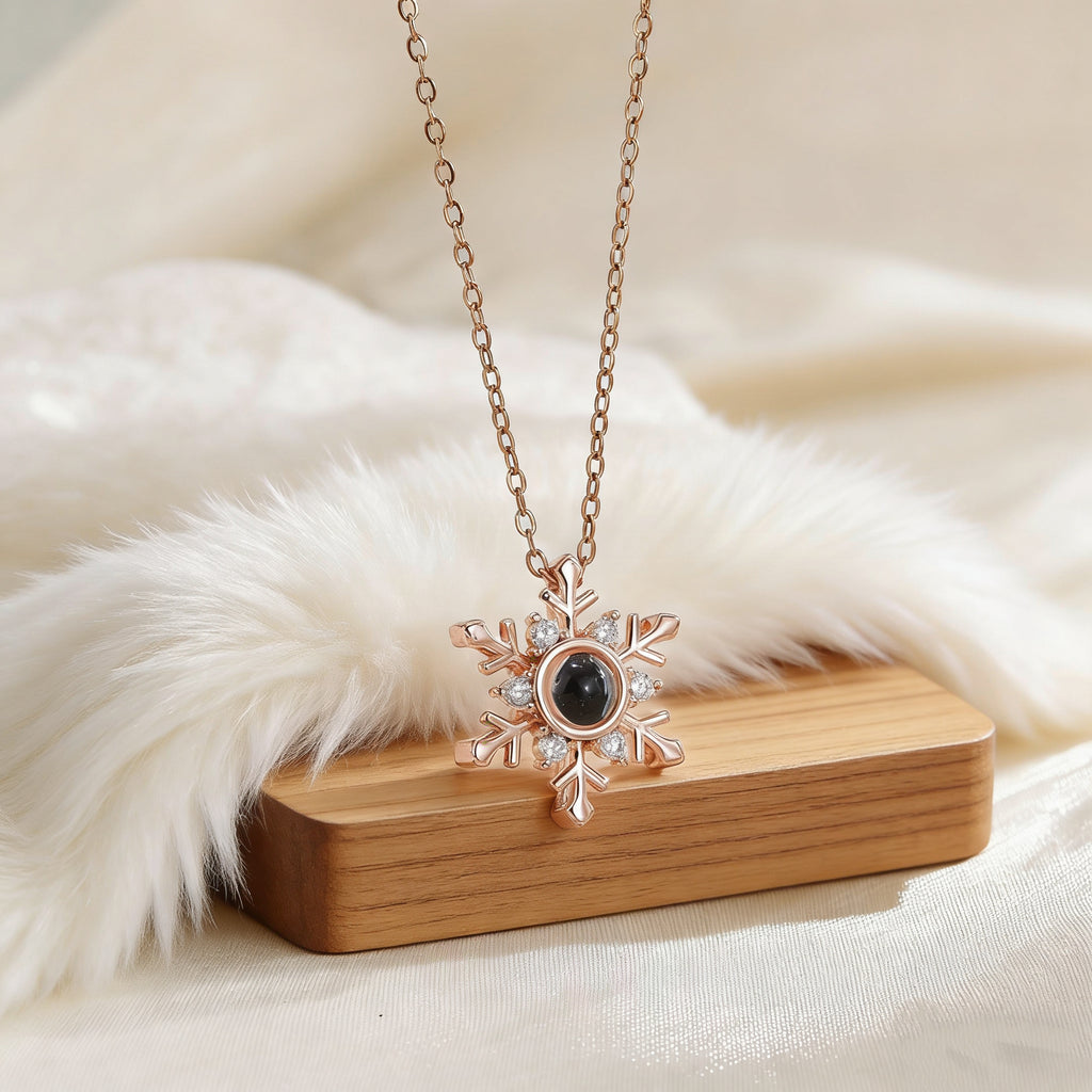 「Snowflake Christmas Miracle 」 Custom Projection Necklace