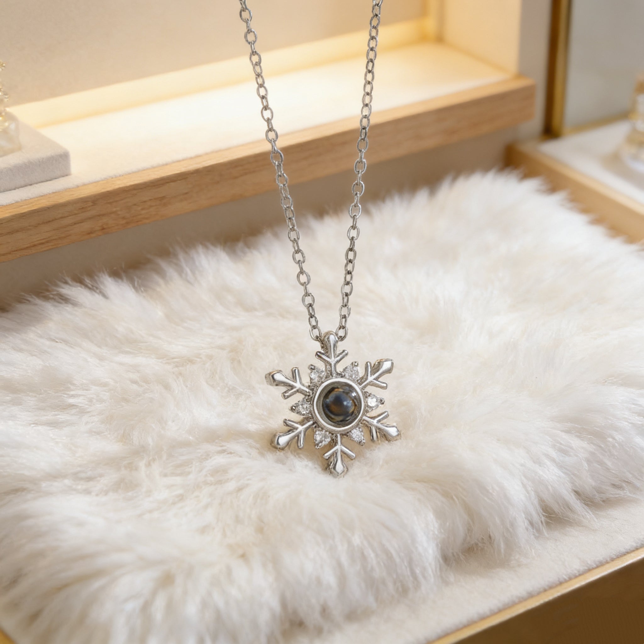 「Snowflake Christmas Miracle 」 Custom Projection Necklace