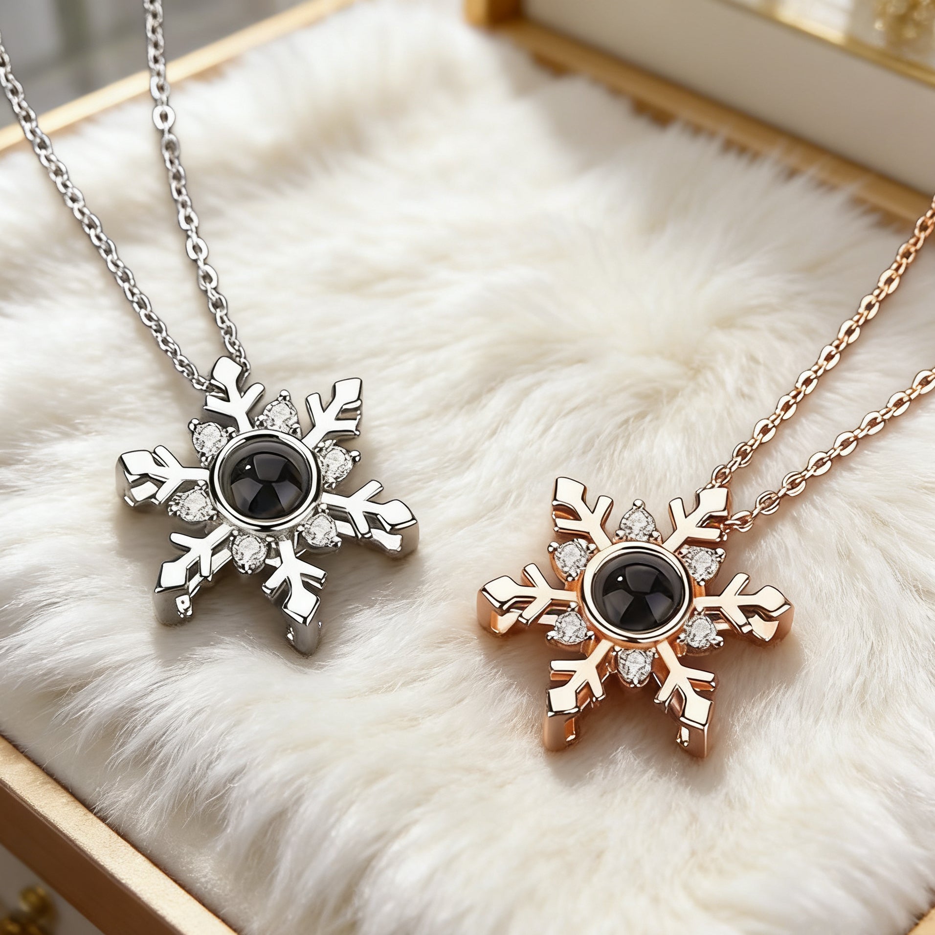 「Snowflake Christmas Miracle 」 Custom Projection Necklace