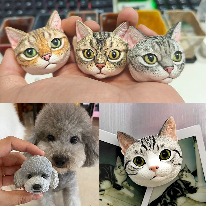 Custom Hand-Painted Pet Portraits / Fridge Magnets / Car Diffusers