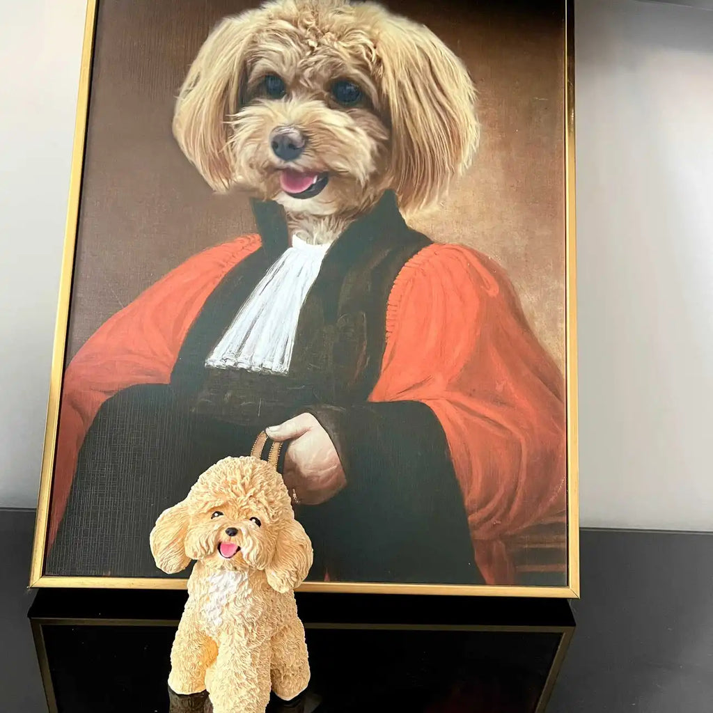 Custom Hand-Painted Pet Plaster Full-Body Sculpture