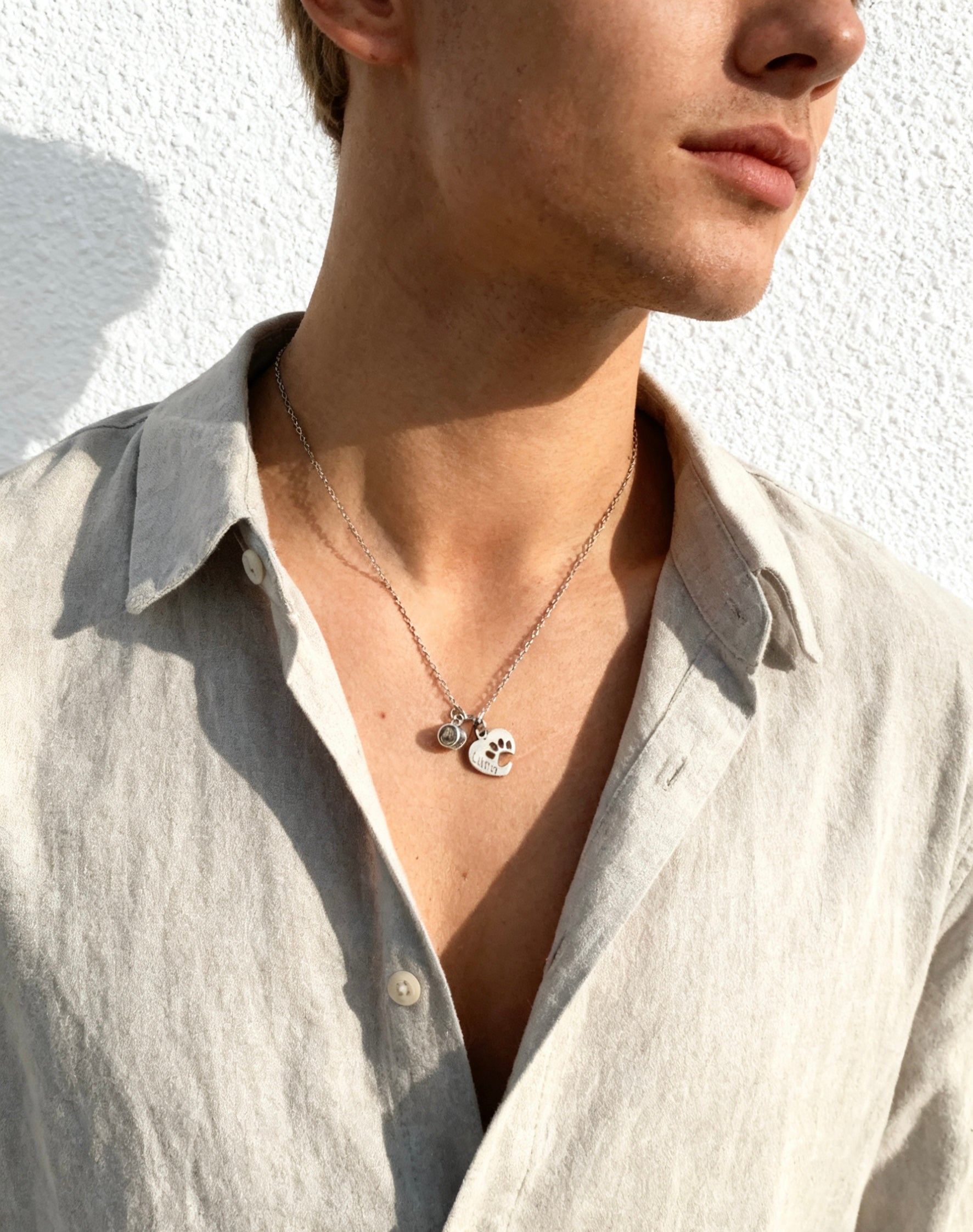 「Paw Print Imprint」Custom Projection ＆Engraved Necklace